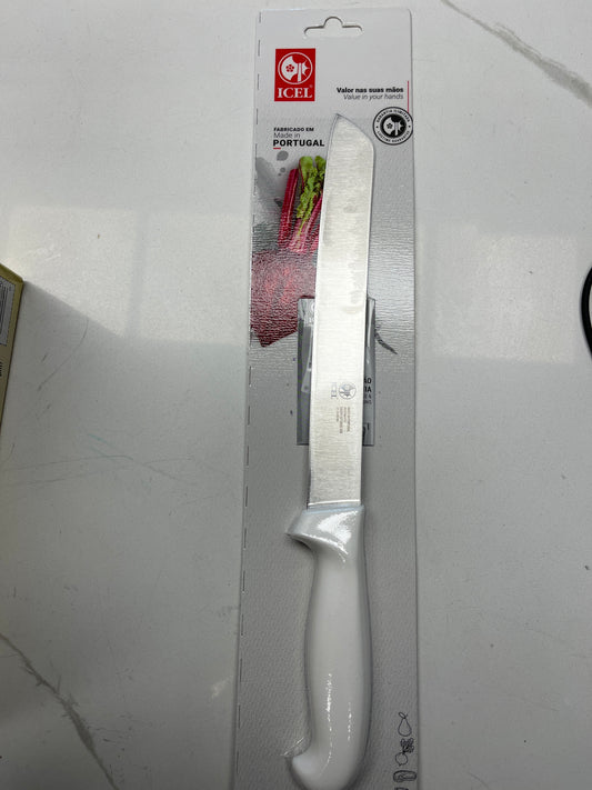 Icel 8â€ inch white Handle knife straight edge