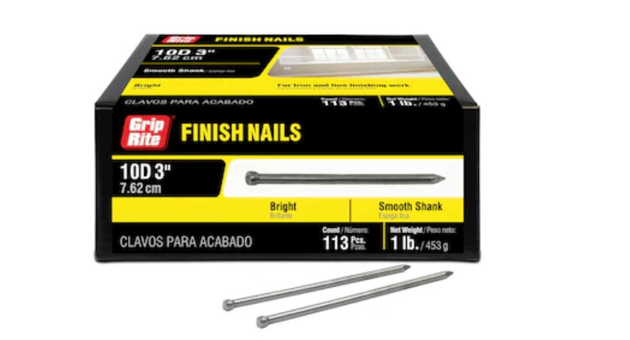 Finish nails 3”￼10D