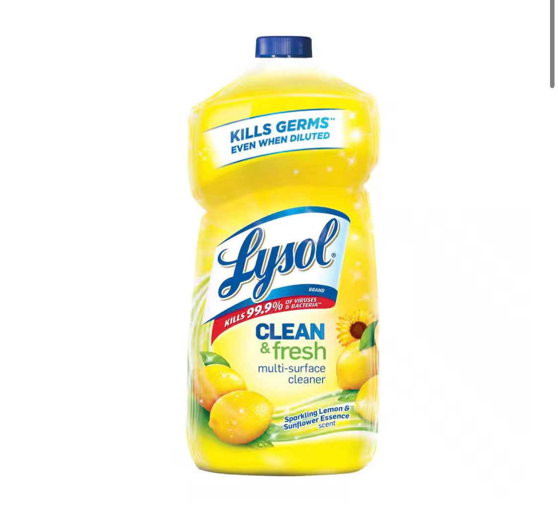 Lysol power clean multi surface 48oz lemon scent ￼
