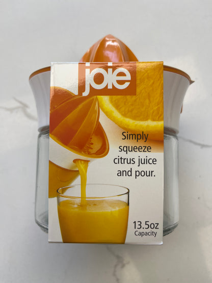 Citrus squeezer and pour glass bottle