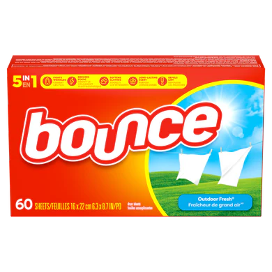 Bounce Outdoor Fresh Scented Fabric Softener Dryer Sheets - 60ct