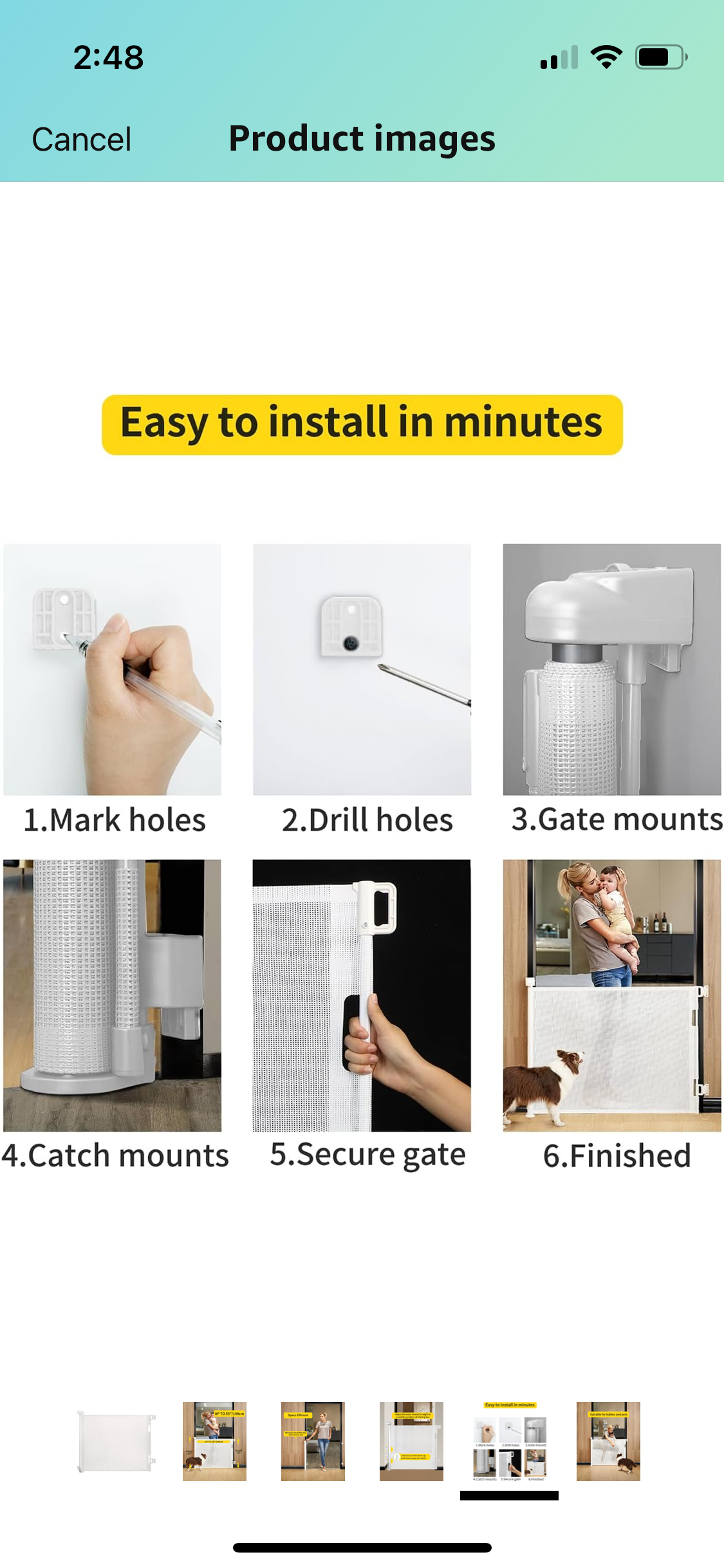 Retractable safety gate