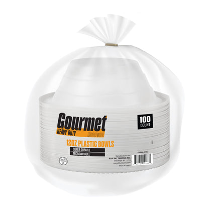 Gourmet Heavy Duty 12oz Bowls White (100 Count)