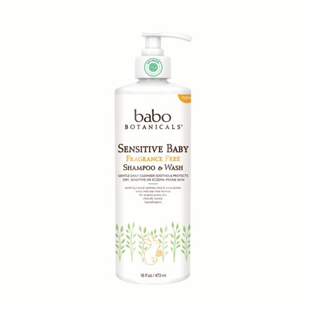 Babo sensitive, baby fragrance free shampoo wash