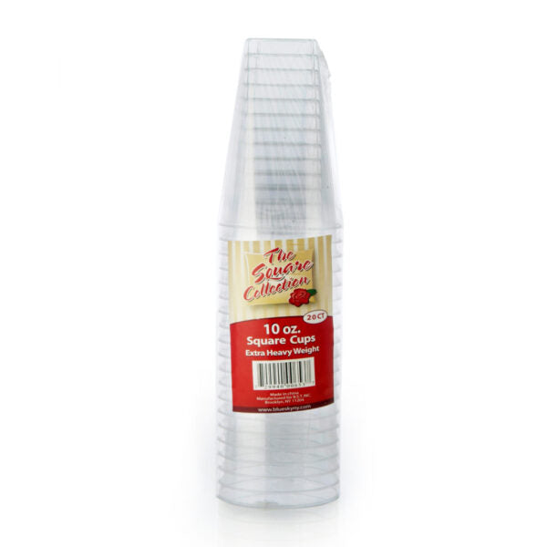 Clear 10oz Square Tumblers (20 Count)