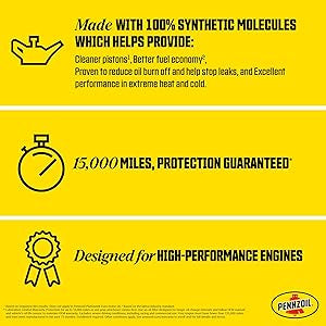 Pennzoil Platinum Full Synthetic 5W-20 Motor Oil, 5-Quart