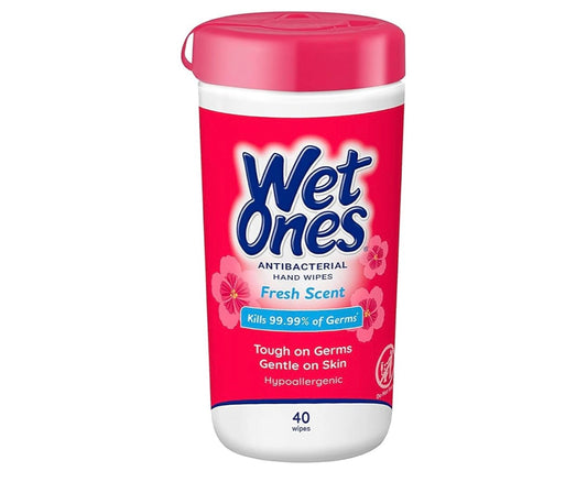 Wet ones antibacterial, hand wipes, ￼fresh scent 40 wipes