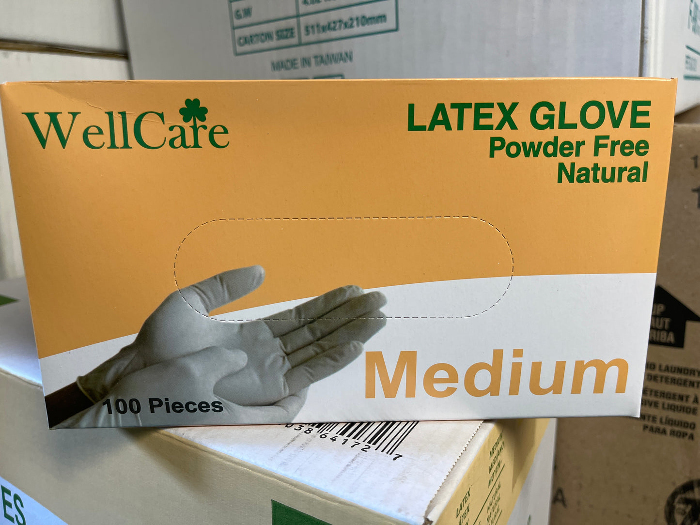 Latex gloves, size medium