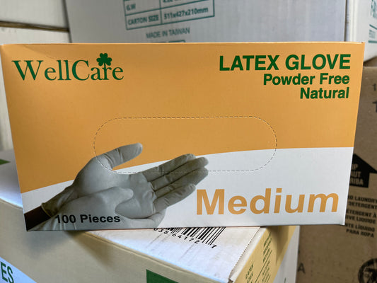 Latex gloves, size medium