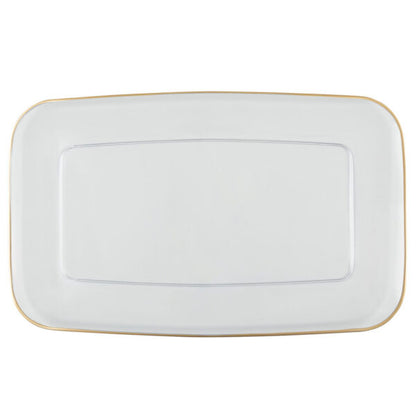 Organic Clear/Gold Rim Trays 18″ x 11″ (2 Count)