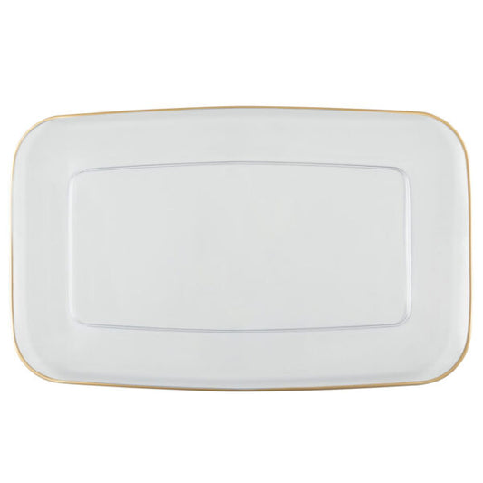 Organic Clear/Gold Rim Trays 18â€³ x 11â€³ (2 Count)