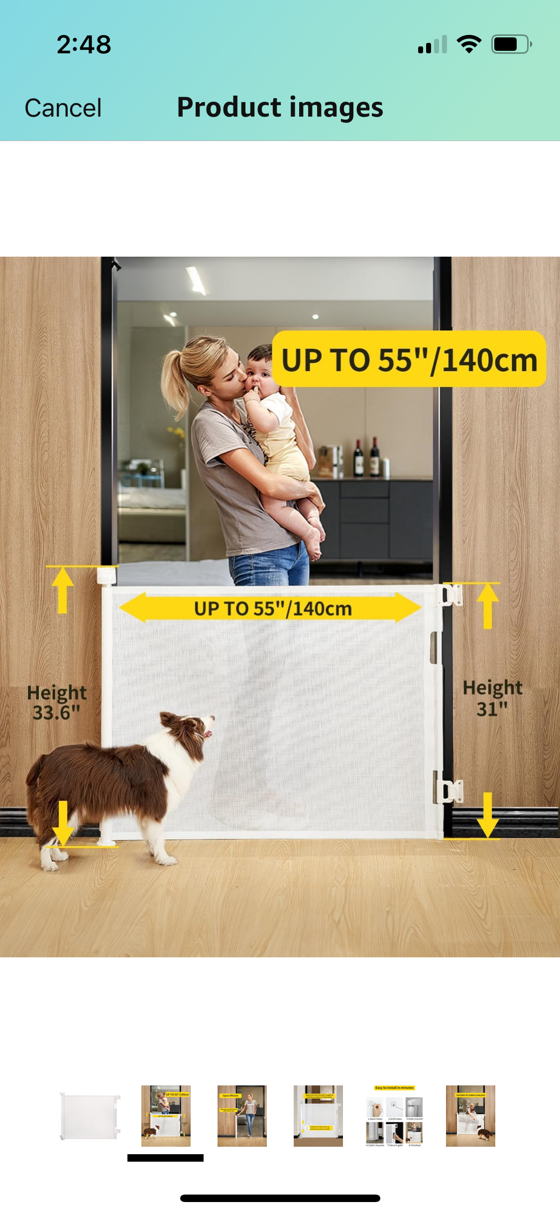 Retractable safety gate