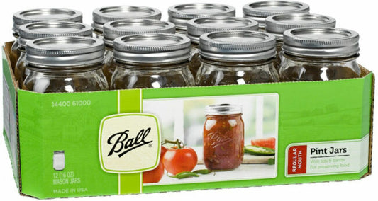 Ball MASON JAR REGULR MOUTH 16oz (single)