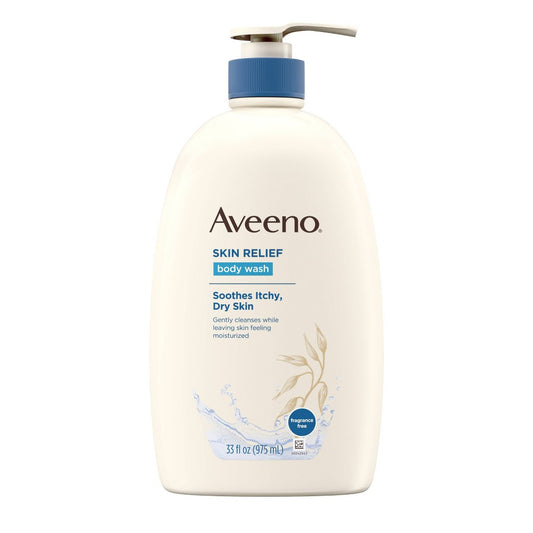 Aveeno skin relief, body wash pump