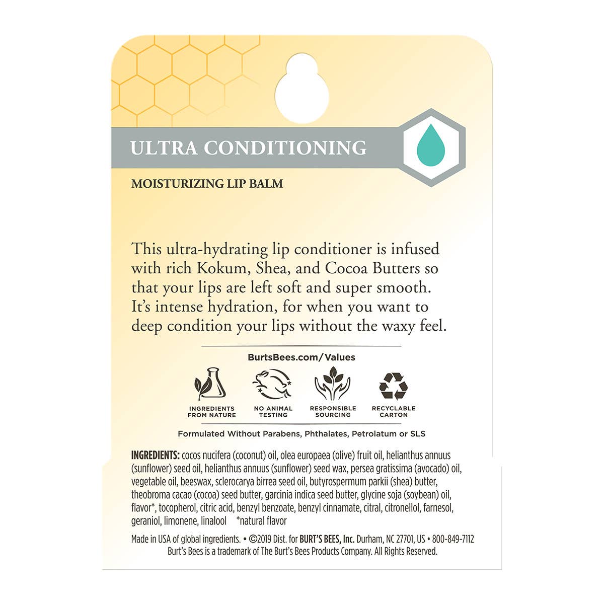 Ultra Conditioning Lip Balm With Beeswax + Coconut Oil