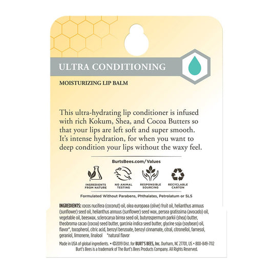Ultra Conditioning Lip Balm With Beeswax + Coconut Oil