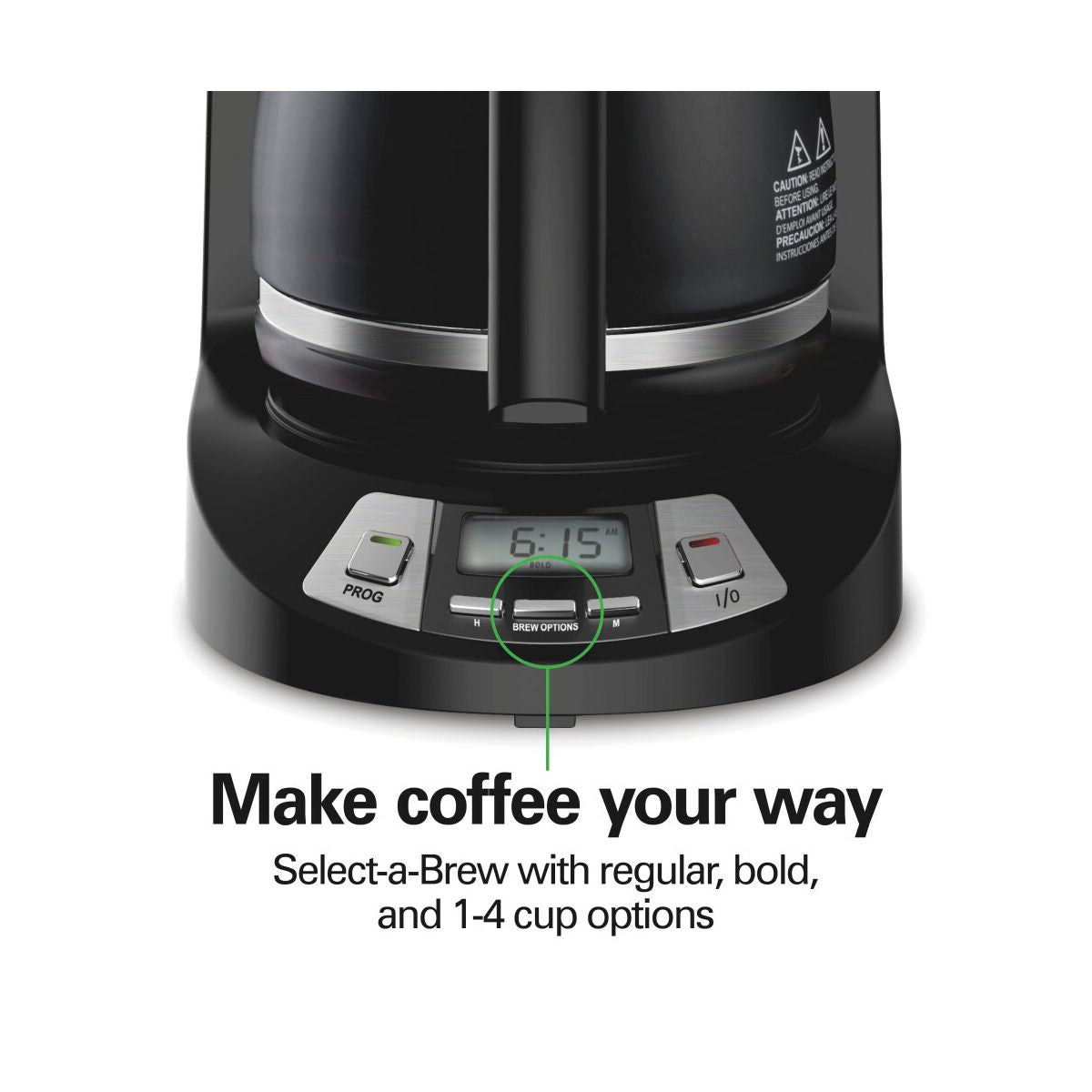 Hamilton Beach 12 Cup Programmable Coffee Maker Black 46290: Drip Coffee Machine, Nonstick Hot Plate, Brew Pause