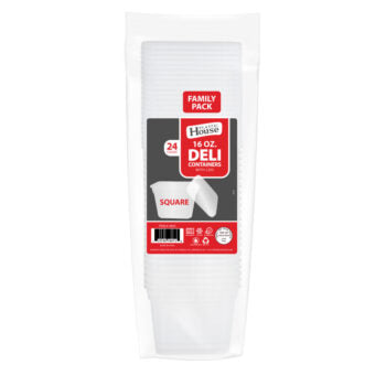 16oz Square Deli Containers (24 Count)
