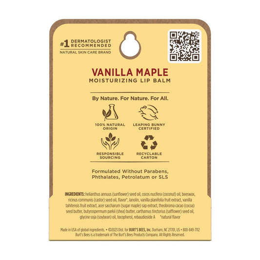 Holiday Vanilla Maple Lip Balm 0.15 Oz. Blister Box
