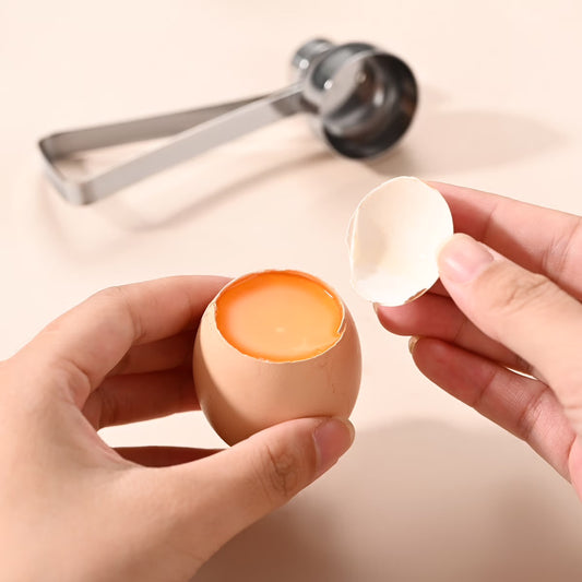 STAINLESS STEEL EGG CRACKER, EGG SHELL OPENER FOR HARD BOILED OR RAW EGGS