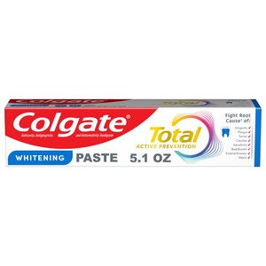 Colgate Total Active Prevention Toothpaste, Whitening Paste, 5.1 OZ, 1 Pack