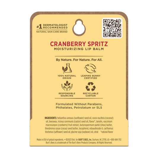 Holiday Cranberry Spritz Lip Balm 0.15 Oz. Blister Box