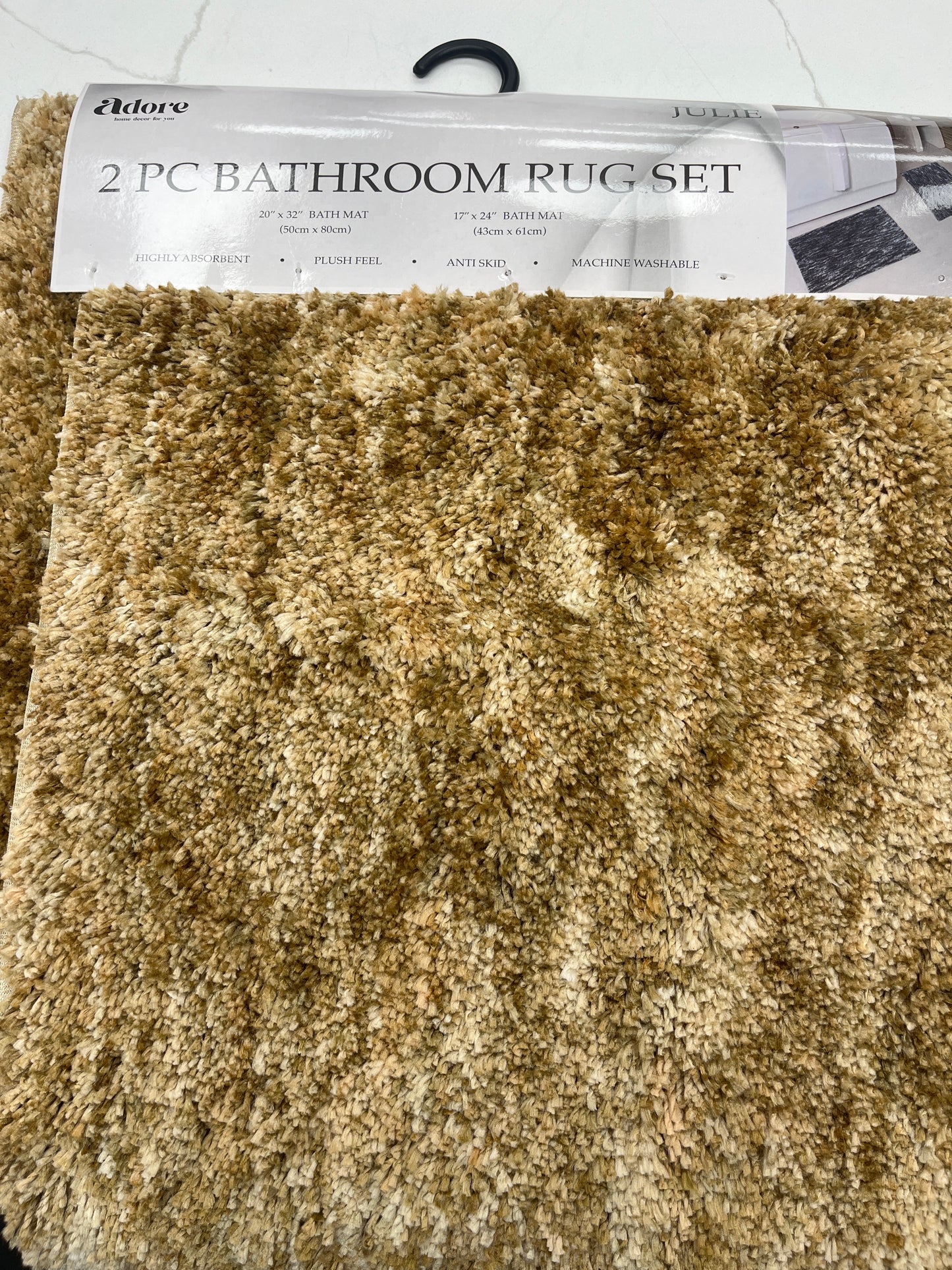 2 pack Bathroom Rug set taupe