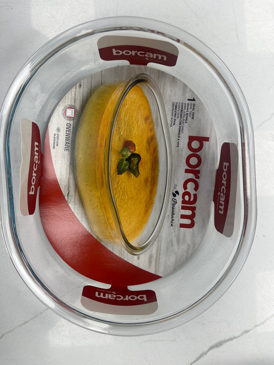 Glass ovenware oval