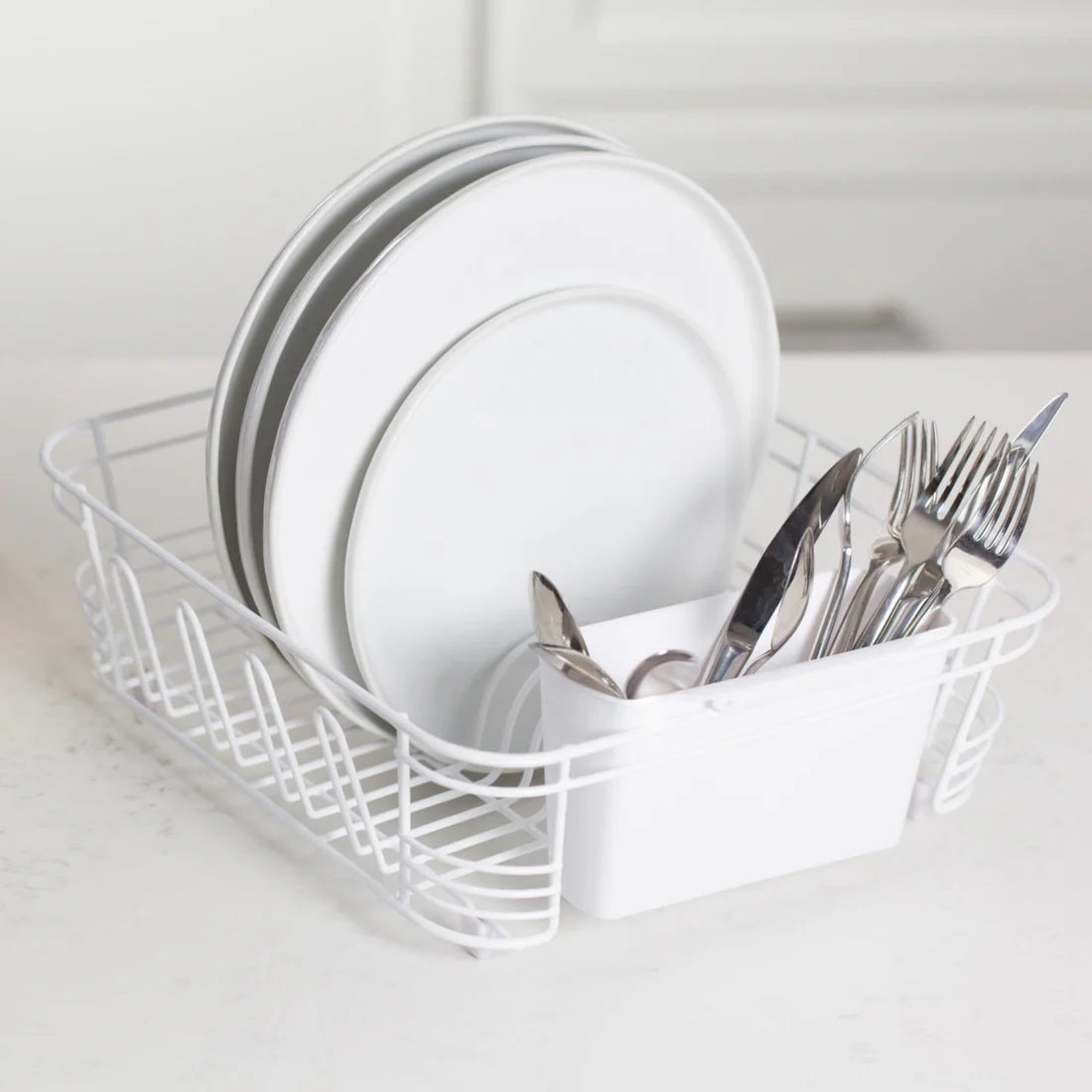 2-Piece Dish Drainer White