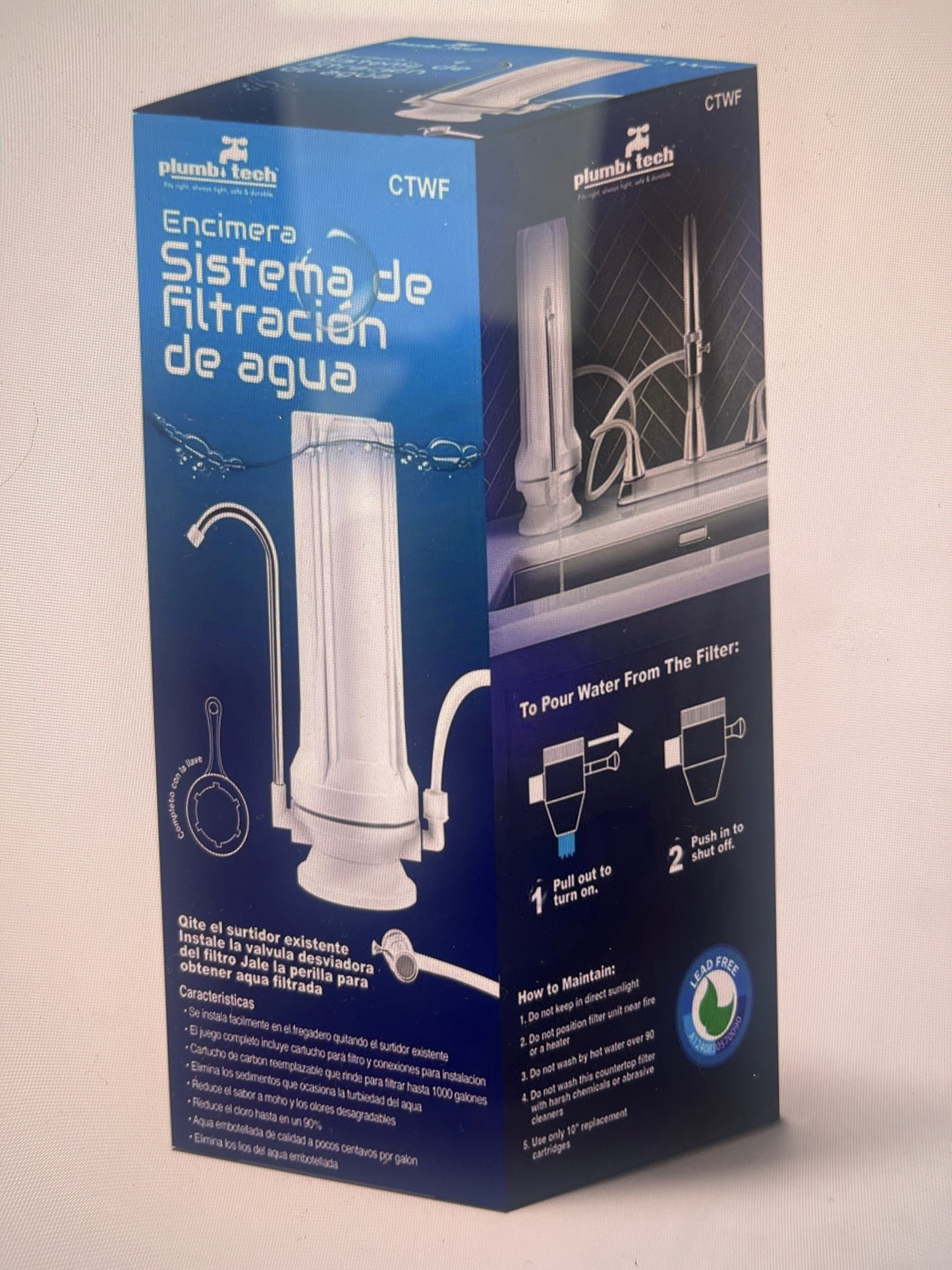 Plumbing teach Countertop water filter system complete unit
