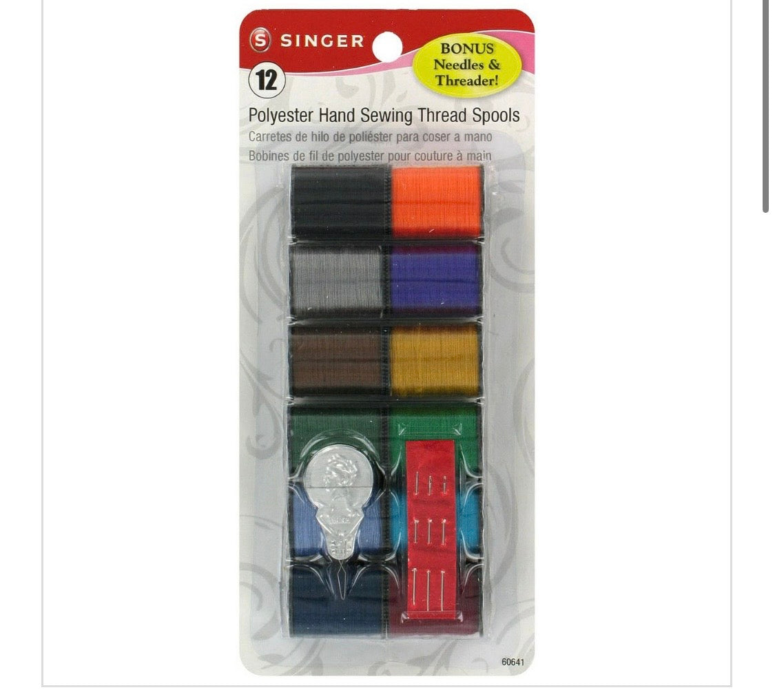 SINGER-SEWING THREAD – 12 ct BOLD COLORS