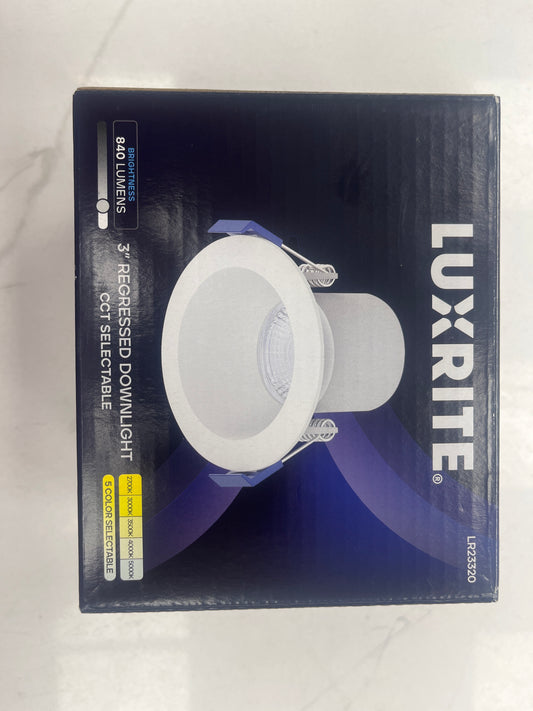 Luxrite LR23320 3inch recessed down light ￼