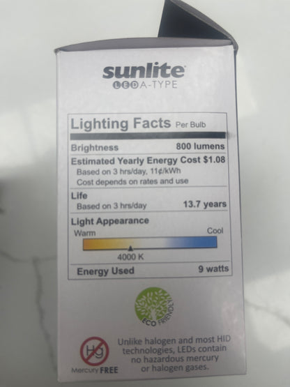 Light Bulb 3pk LED 4000K