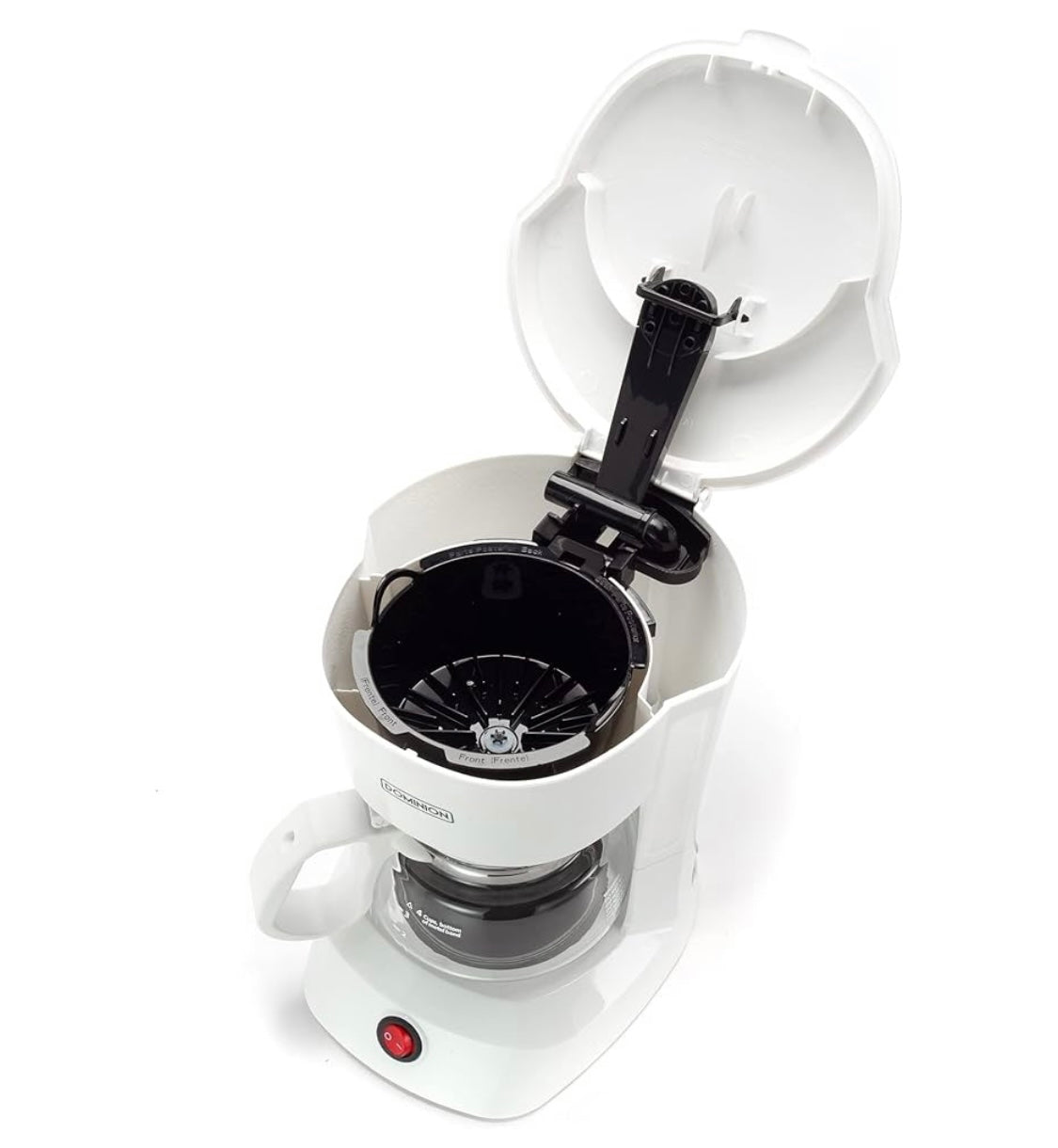 Dominion 4-Cup Coffeemaker Compact Coffee Pot Brewer Machine, Quiet Operation with On / Off LED Indicator Light, Convenient Cord Storage and Auto Pause Feature, Easy Anti-drip Coffeemaker with Coffee