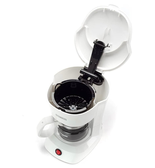 Dominion 4-Cup Coffeemaker Compact Coffee Pot Brewer Machine, Quiet Operation with On / Off LED Indicator Light, Convenient Cord Storage and Auto Pause Feature, Easy Anti-drip Coffeemaker with Coffee