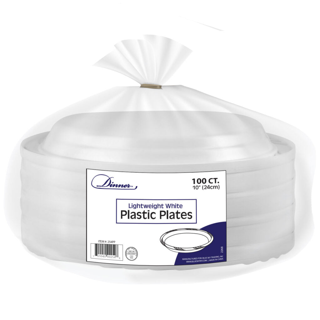 Dinner Collection White 10″ Dinner Plates (100 Count)