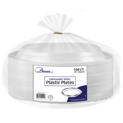 Dinner Collection White 10″ Dinner Plates (100 Count)