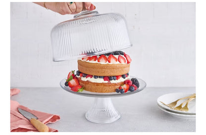 Anchor Hocking Monaco Cake Set, STD, Crystal