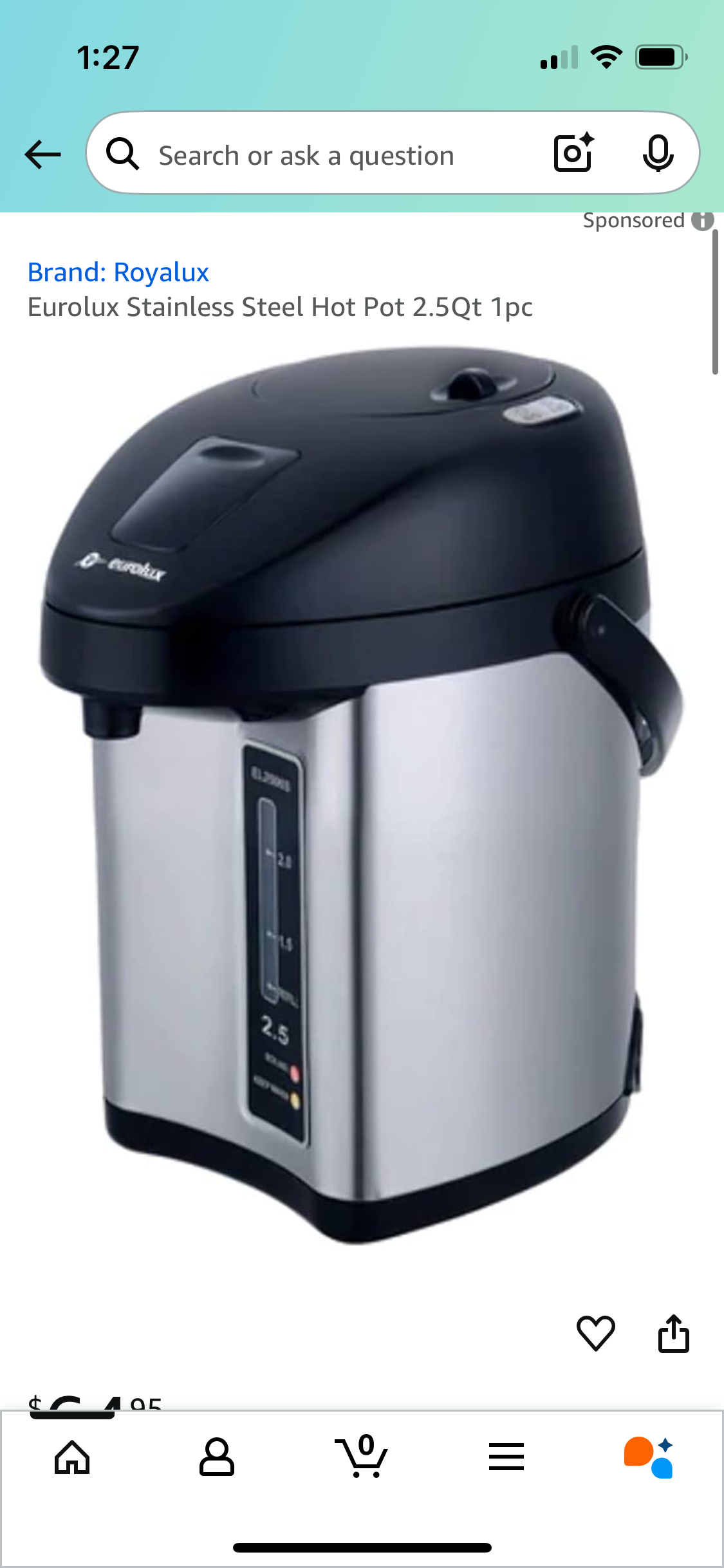 Eurolux Stainless Steel 2.5 Shabbat pump