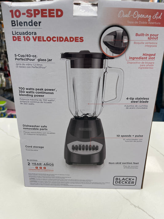 Black+Decker 10 speed blender Glass jar