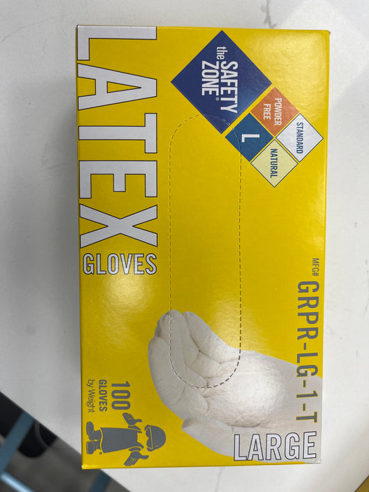 Large Latex Gloves 100 Ct