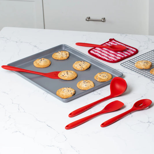 Red 5-Piece Silicone Cooking Tools