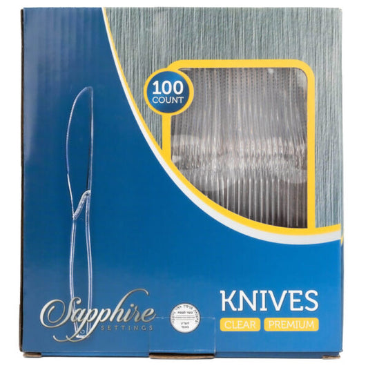 Basic Cutlery Collection, Clear Knives BOX (100 Count)