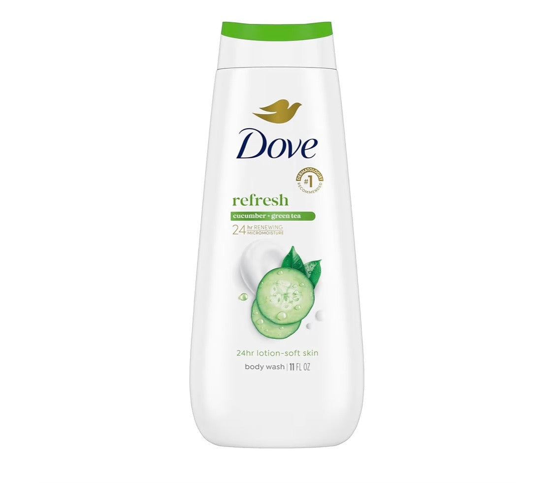 Dove Body Wash 12 Ounce Go Fresh Cucumber & Green