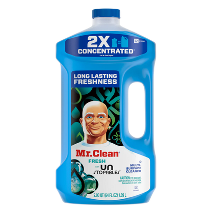 Mr. Clean 2X Concentrated Multi Surface Cleaner with Unstopables Fresh Scent - 64oz