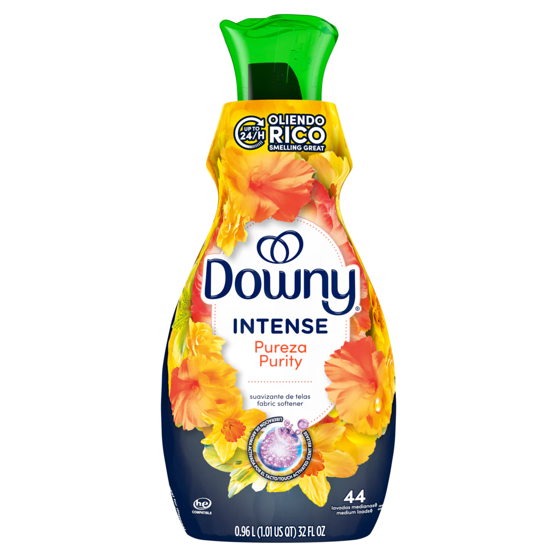 Downy Intense Fabric Softener Liquid Purity Scent 44 loads In-Wash Liquid Fabric Softener and Laundry Conditioner - 32oz