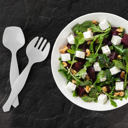 White Serving Spoon
