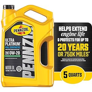 Pennzoil Ultra Platinum Full Synthetic 5W-30 Motor Oil, 5 Quart