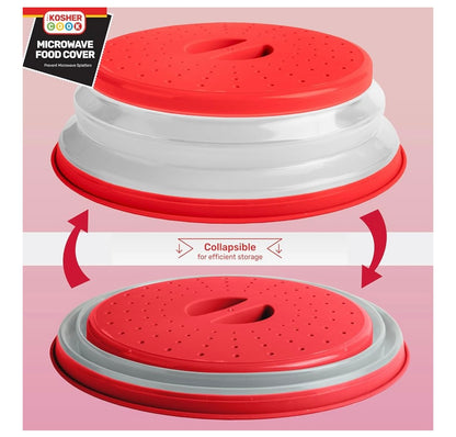 Microwave plate food cover RED meat