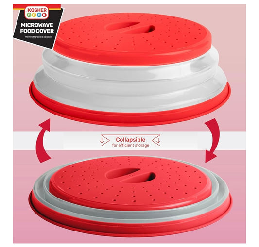 Microwave plate food cover RED meat